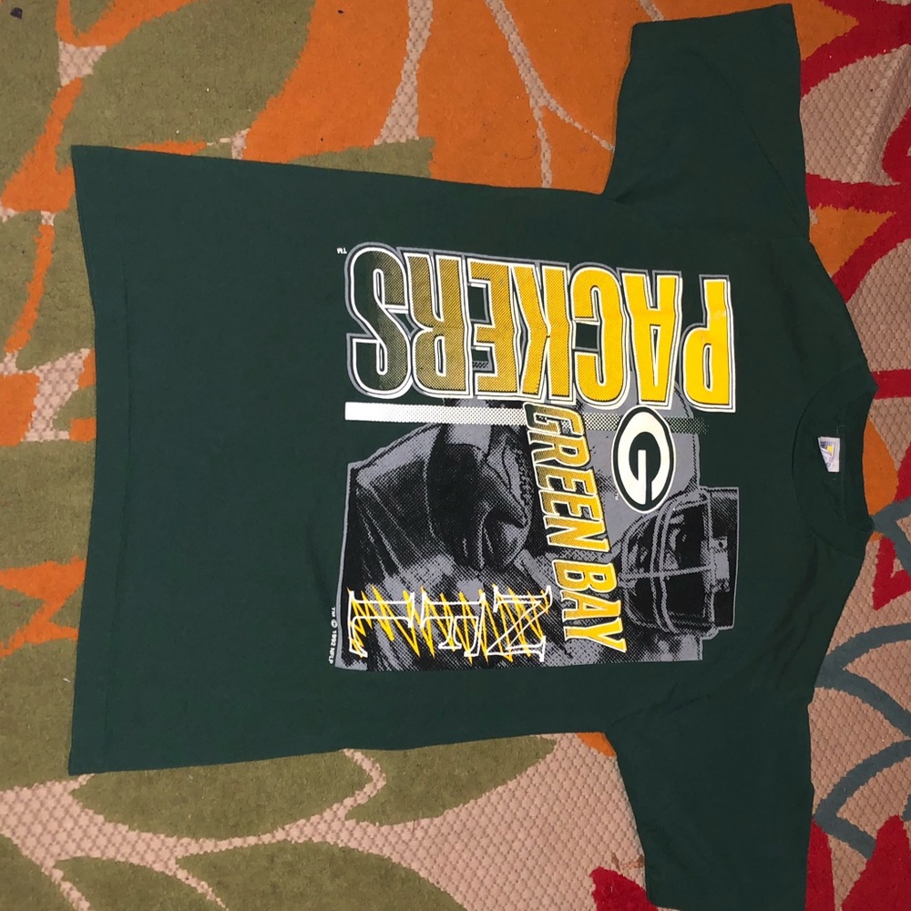 Vintage single stitch packers shirt 1992